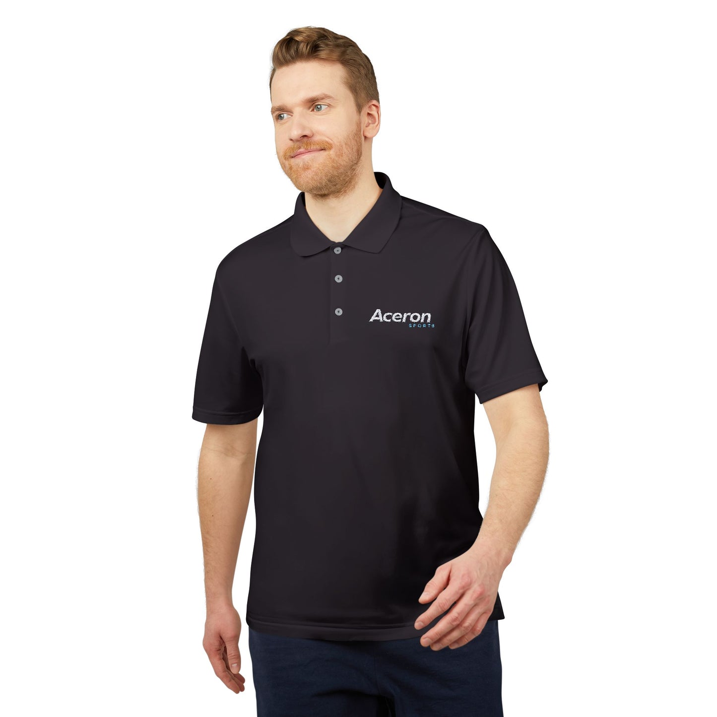 'Aceron Sports' Adidas Unisex Performance Polo Tee (Embroidered)