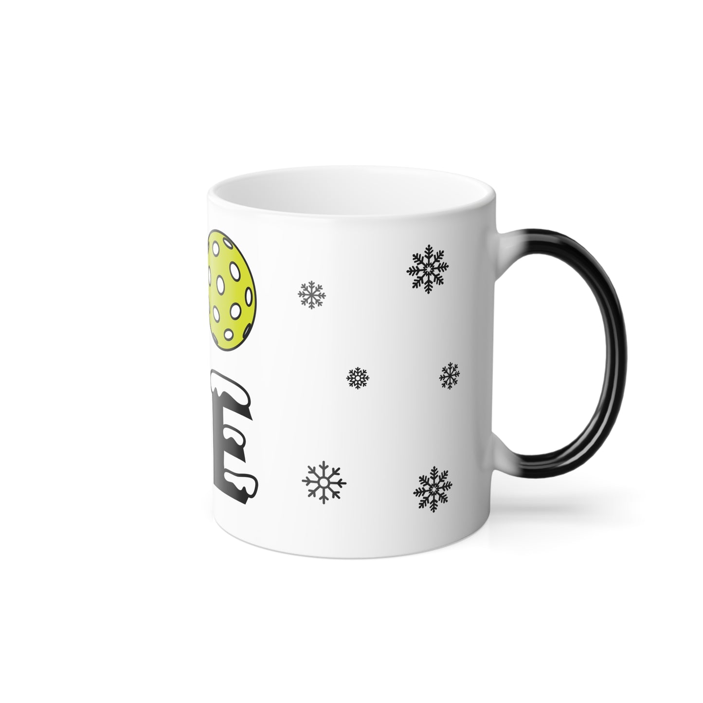 'Love Pickleball (Snowflakes)' - Color Morphing Mug, 11oz