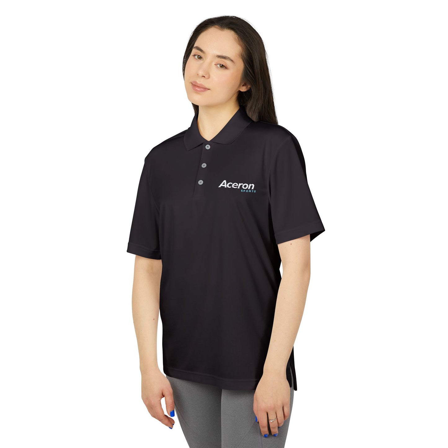 'Aceron Sports' Adidas Unisex Performance Polo Tee (Embroidered)